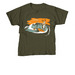 Surfing the Green Wave, a Military Green Youth Unisex Tee