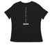 Simple Sunshine | Adult & Youth Styles, a Black Women's Relaxed V-Neck Tee (back-view)
