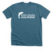 White Logo, a Heather Deep Teal Premium Unisex Tee