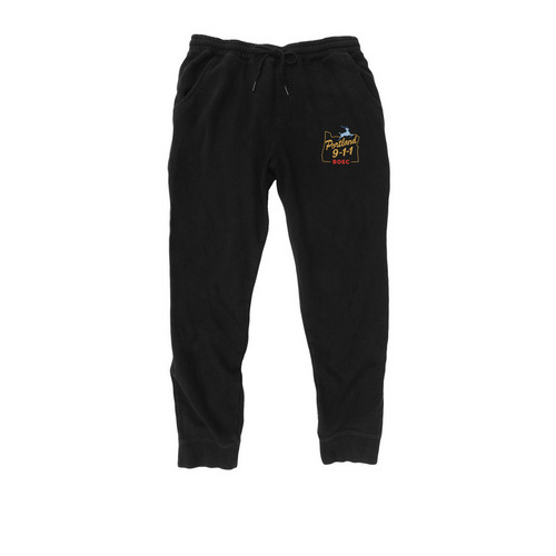 911 Stag Pants, a Black Midweight Fleece Joggers