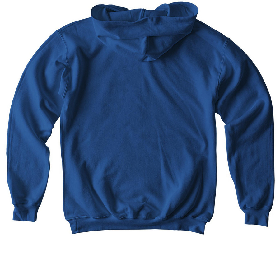 WE ARE WOLVES - yellow, a Royal Softstyle Youth Pullover Hoodie (back-view)