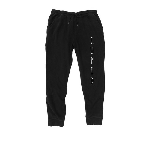 Cupid Sweatpants, a Black Midweight Fleece Joggers