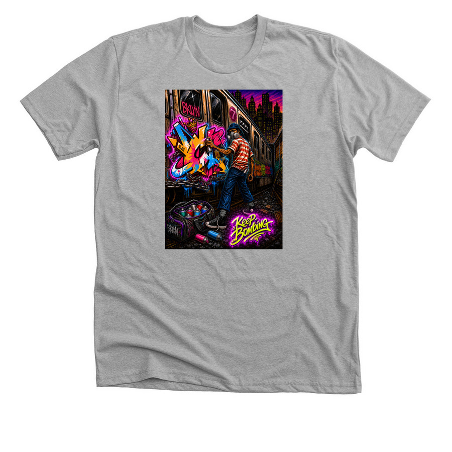 Keep Bombing&nbsp;, a Athletic Heather Premium Unisex Tee