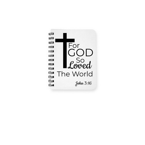 John 3:16 Notebook, a White Spiral Notebook