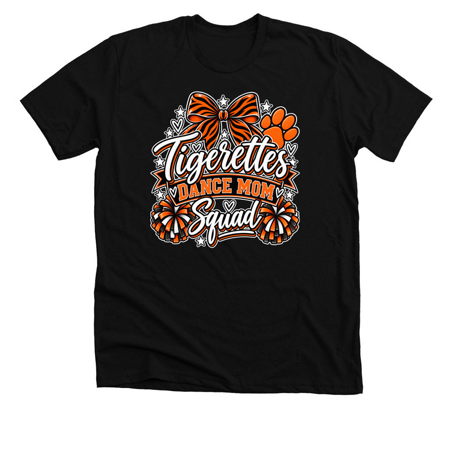 Tigerette Tees: Dance Mom Squad, a Solid Black Blend Premium Unisex Tee
