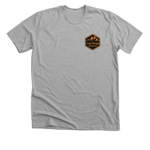 TRAIL BADGE TEE, a Athletic Heather Premium Unisex Tee
