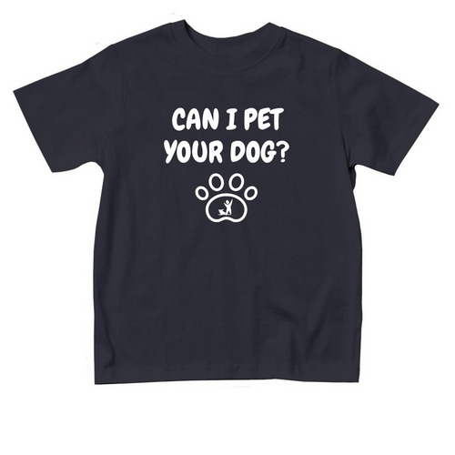 Can I pet your dog? - Tots, a Navy Toddler Tee
