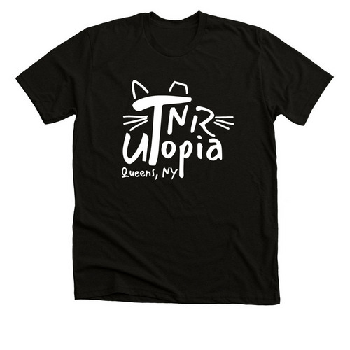 TNR Utopia Logo, a Solid Black Blend Premium Unisex Tee