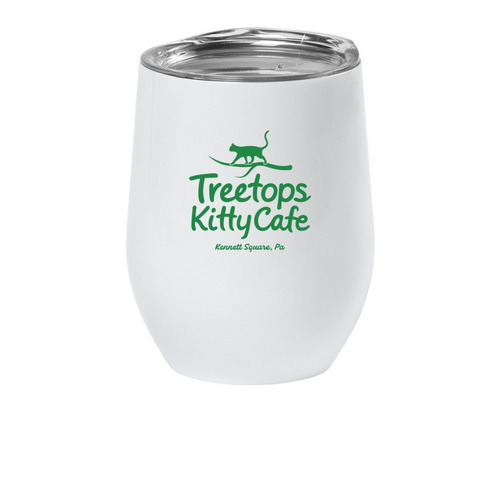 Treetops Wine Tumbler, a White Insulated Wine Cup