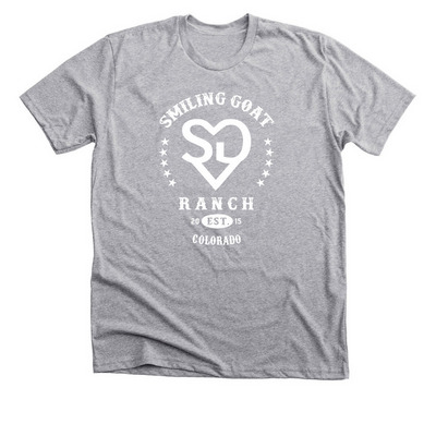 Smiling Goat Ranch Logo Gear, a Athletic Heather Premium Unisex Tee