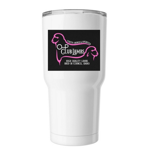 O-P Club Lambs Tumbler, a White Insulated Tumbler