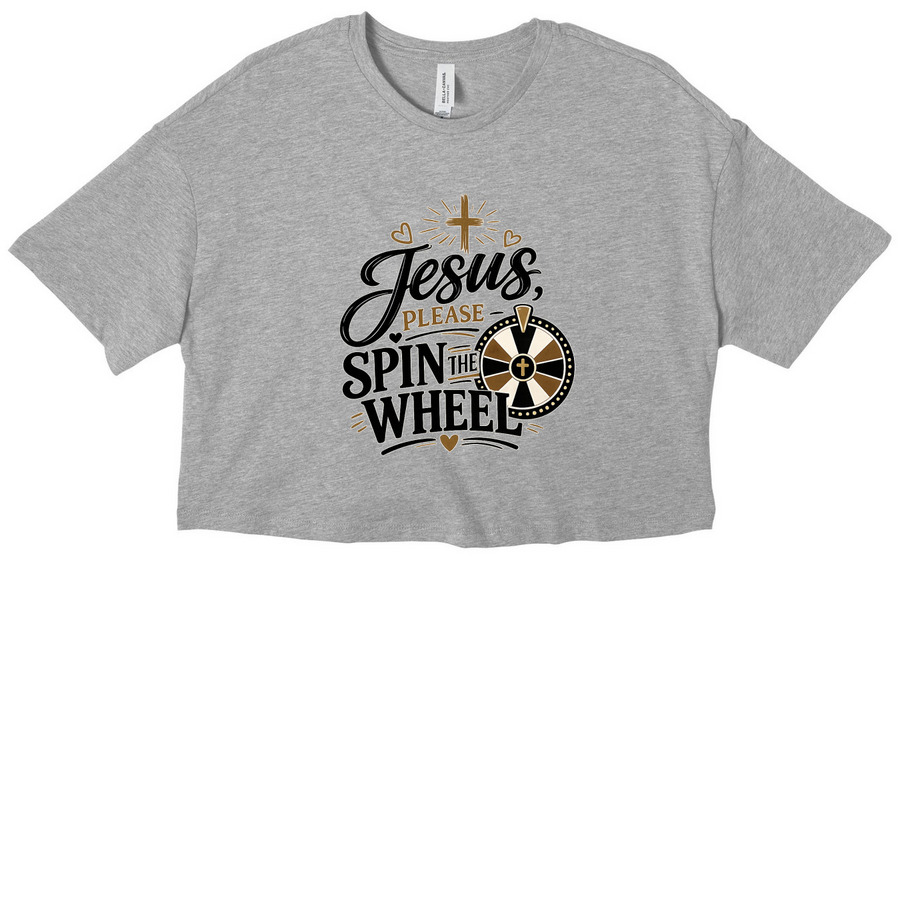 Spin That, a Athletic Heather Women?s Cropped Cotton Tee