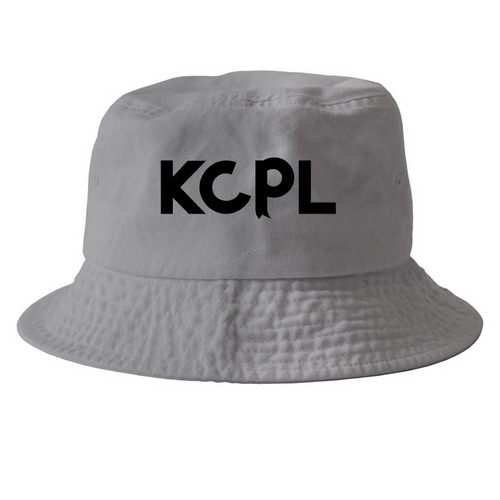 KCPL Hats - Black Logo, a Grey Printed Bucket Hat
