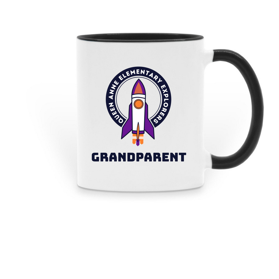 QAE Grandparent Mug, a Black Two-Tone Ceramic Mug