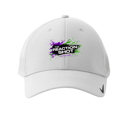 REACTION SHOT HATS., a White Printed Nike Dri-FIT Legacy Performance Cap