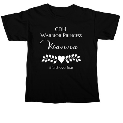 Vianna's Journey - CDH Awareness, a Black Comfort Colors Unisex Tee