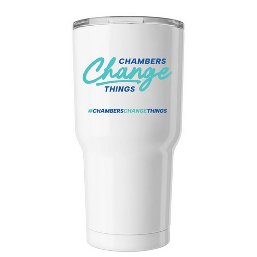 Chambers Change Things Tumbler, a White Insulated Tumbler