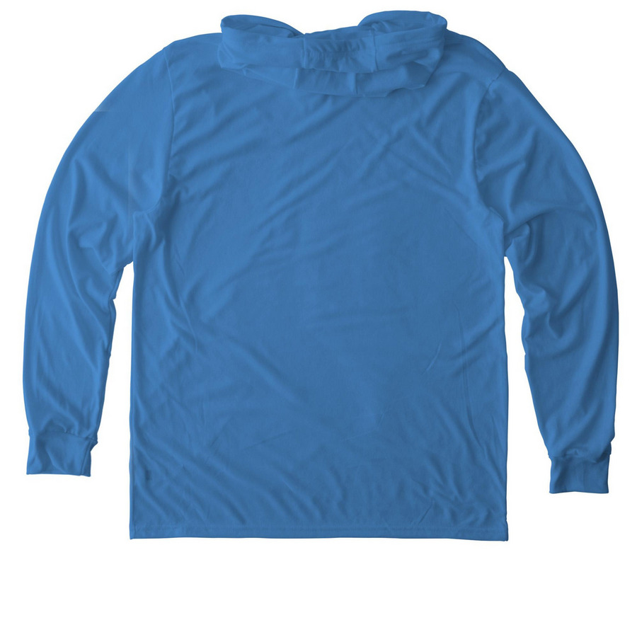 EmOceanal Ocean lightweight hoodie, a Azure Blue Allmade Eco Triblend Hoodie Tee (back-view)