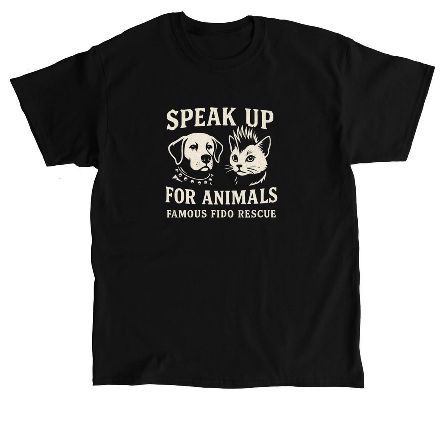 Speak Up For Animals, a Black Classic Unisex Tee