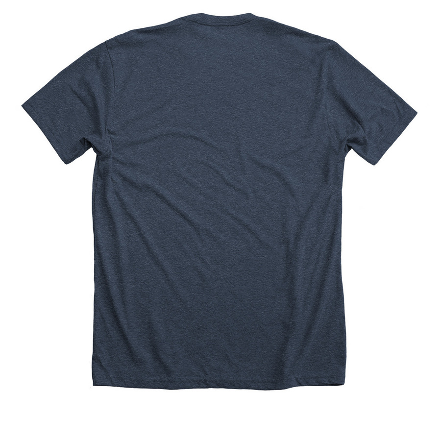 2024 School Shirt, a Heather Midnight Navy Premium Unisex Tee (back-view)