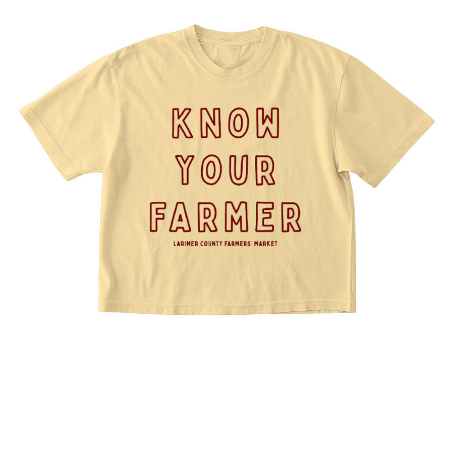 Know Your Farmer, a Butter Comfort Colors Boxy Tee