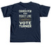 Church Pew & Picket Line: The Coalition Tee, a True Navy Comfort Colors Unisex Tee (back-view)