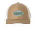 Limerick Oval Cap, a Khaki/ White Printed Snapback Trucker Cap