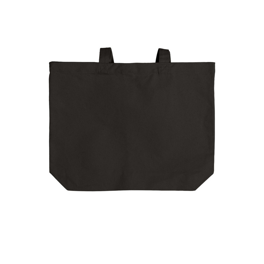 OG #FreeBlackMamas Tote, a Deep Black Cotton Canvas Tote Bag (back-view)