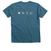 Classic Chill Merch, a Heather Deep Teal Premium V-Neck Tee (back-view)