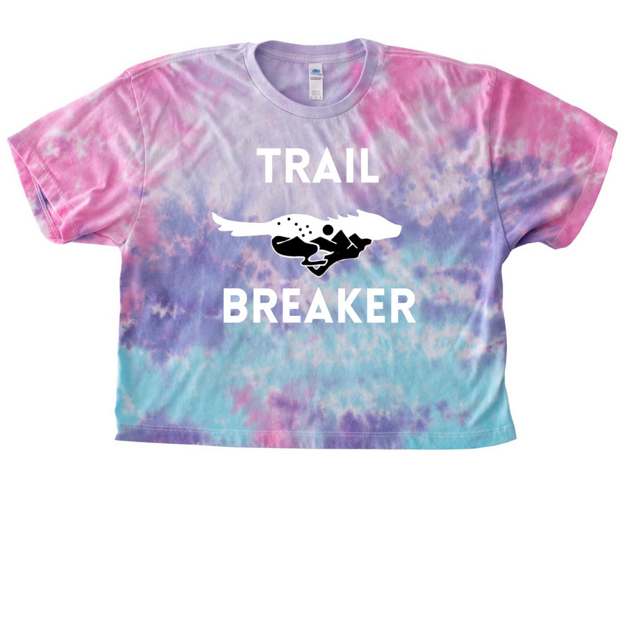 Trail Breaker in Alaska, a Cotton Candy Women's Tie Dye Cropped Tee