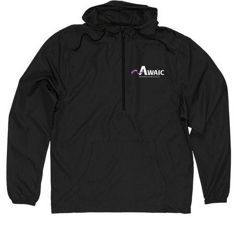 AWAIC Windbreaker, a Black Quarter-Zip Windbreaker