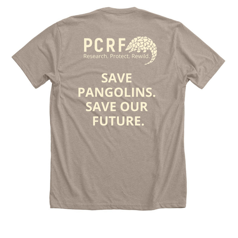 Save Pangolins, a Heather Stone Premium Unisex Tee (back-view)