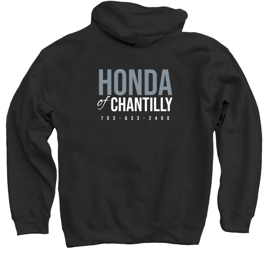 hoodie, a Black Pullover Hoodie (back-view)
