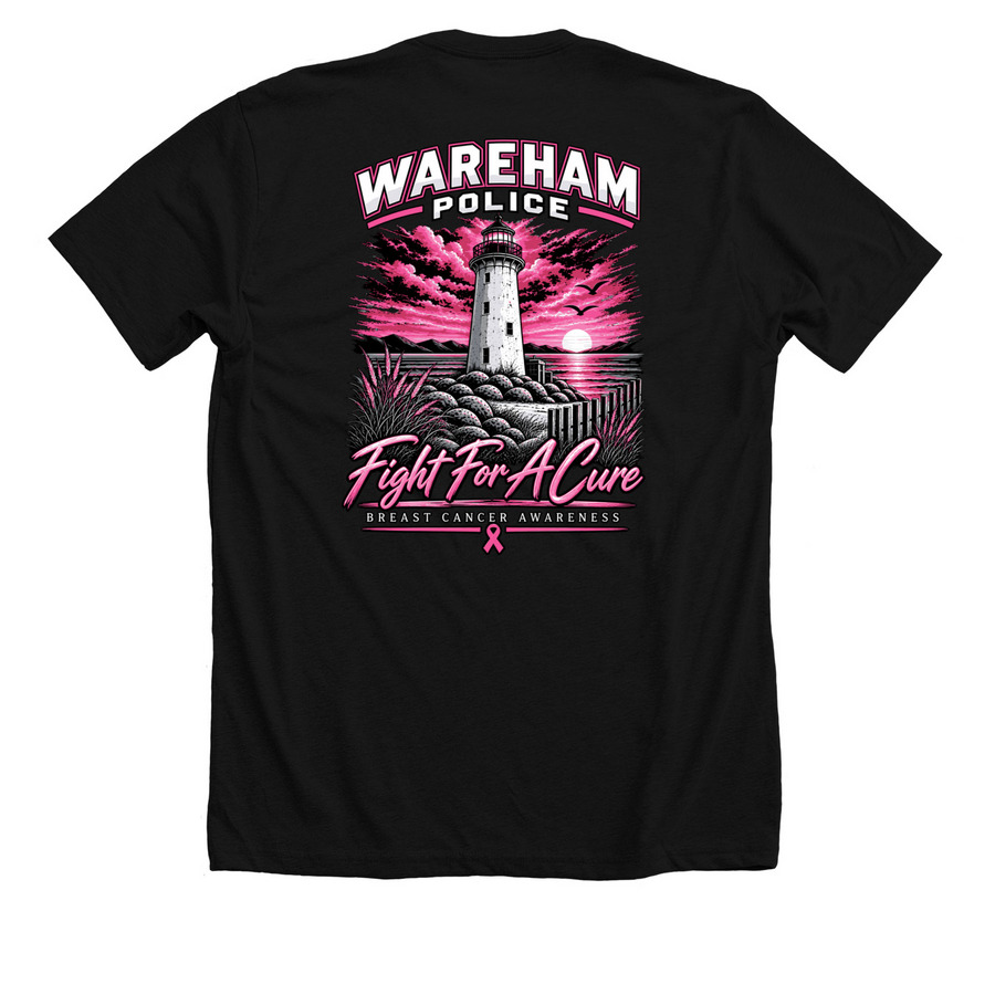 WPD Breast Cancer Awareness Month, a Solid Black Blend Premium Unisex Tee (back-view)