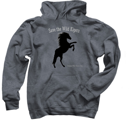 Save the Wild Kigers, a Dark Heather Pullover Hoodie