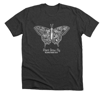 Plant.Grow.Fly., a Dark Grey Heather Premium Unisex Tee