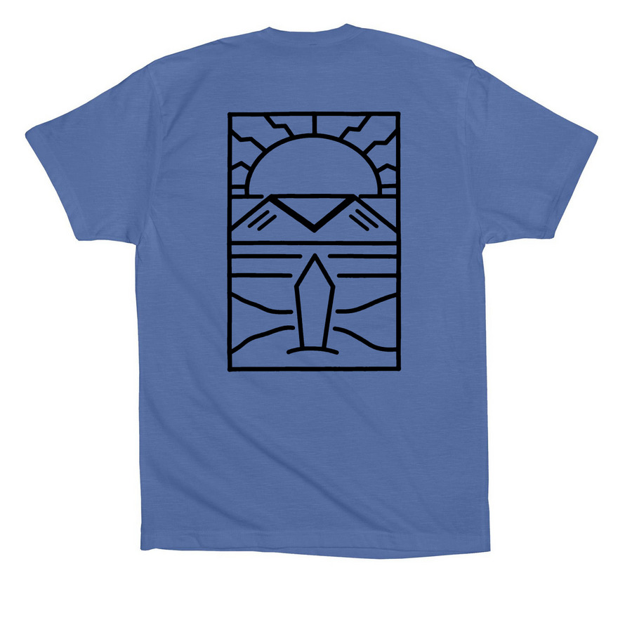 Ocean Declination, a Columbia Blue Premium Cotton Tee (back-view)