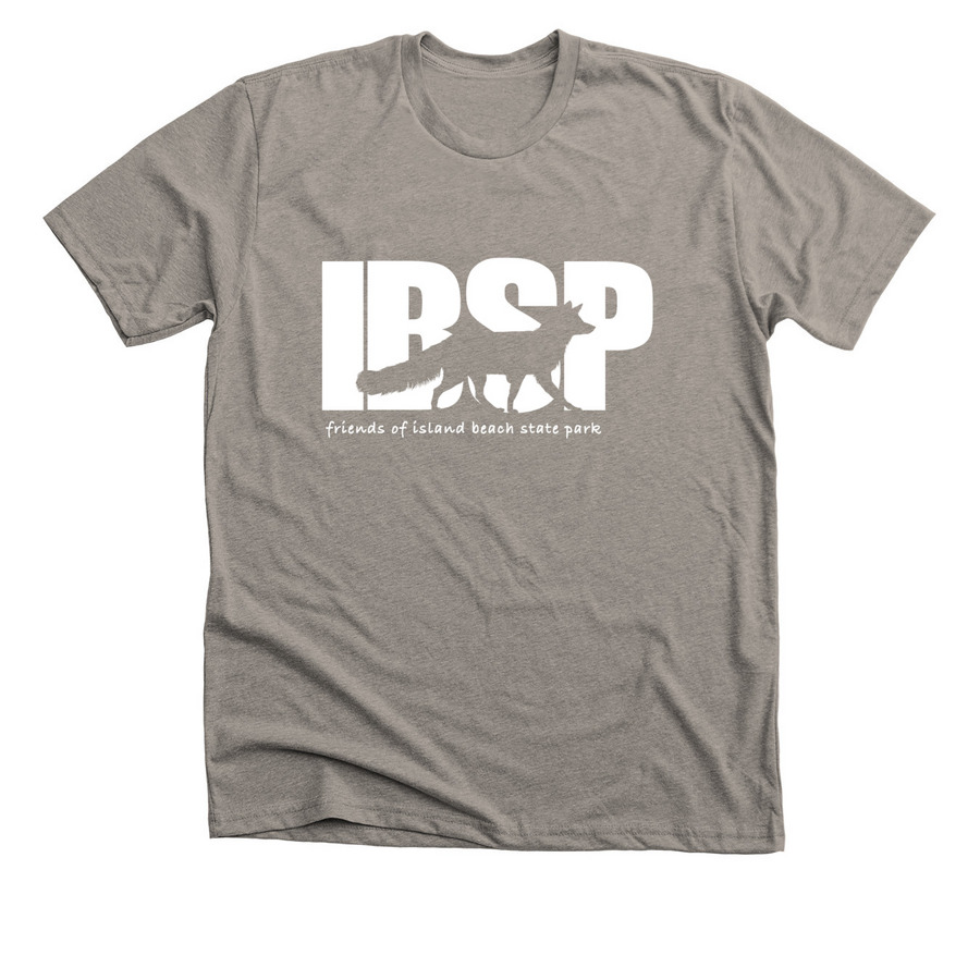 IBSP Fox White Letter - L/SS Tee & Sweatshirt, a Heather Stone Premium Unisex Tee