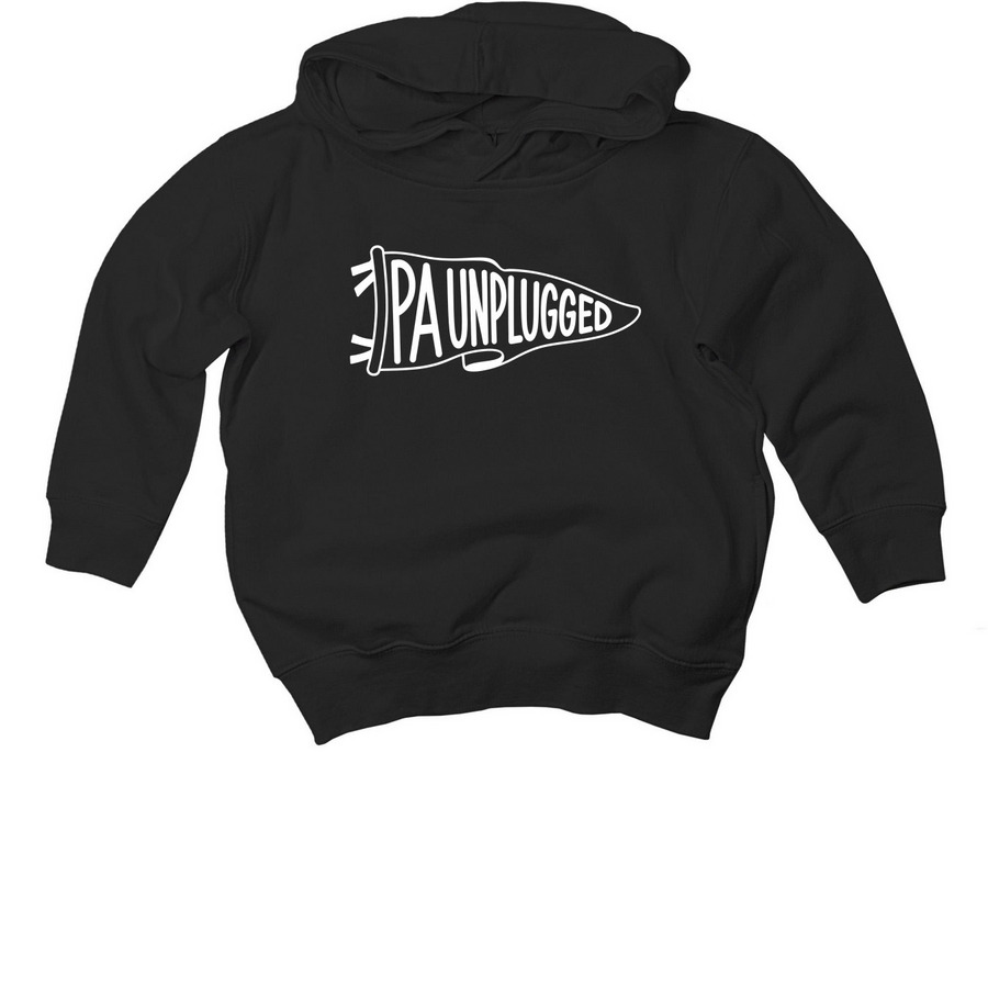 Toddler Pennant Tee & Hoodie, a Black Toddler Pullover Hoodie