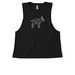 GOAT Logo Tank, a Deep Black Allmade Eco Triblend Women?s Muscle Tank