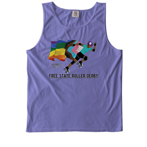 Pride Flag-3, a Violet Comfort Colors Tank Top