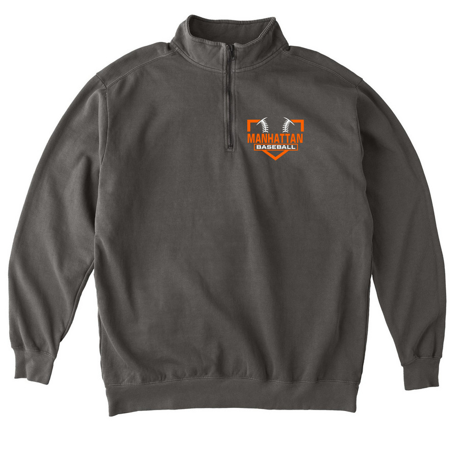 Front & Back Designs, a Pepper Comfort Colors Quarter Zip Pullover