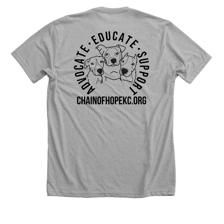 Your dog is not lawn furniture., a Athletic Heather Premium Unisex Tee (back-view)