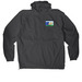 Small Full Color Logo: Windbreaker, a Graphite Packable Anorak