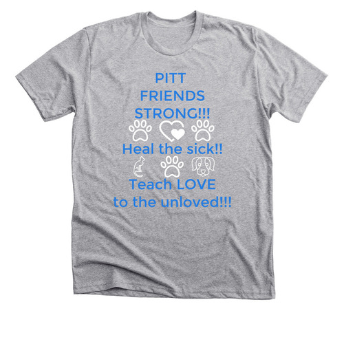 Pitt Friends Strong!, a Athletic Heather Premium Unisex Tee