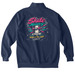 Skate Ministry, a True Navy Comfort Colors Quarter Zip Pullover (back-view)