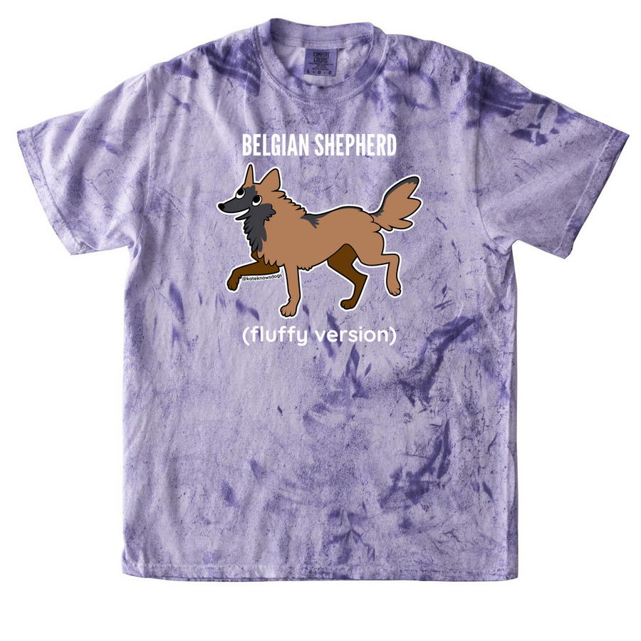 Belgian Shepherd (fluffy version), a Amethyst Comfort Colors Colorblast Tee