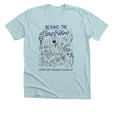 Beyond the Classroom&nbsp;, a Heather Ice Blue Premium Unisex Tee