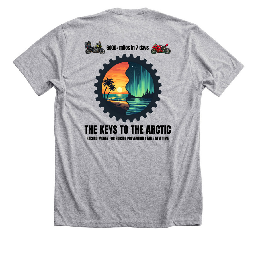 THE KEYS TO THE ARCTIC (1a), a Athletic Heather Premium Unisex Tee (back-view)