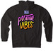 Good Vibes Only Side Logo Hoodie, a Black Heavyweight Pullover Hoodie (back-view)